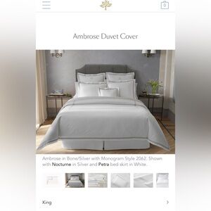 Matouk Ambrose Duvet Cover